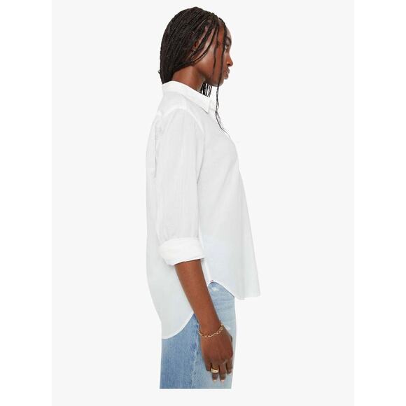 Xirena Womens Beau White Poplin Button Down Quiet Luxury Capsule Minimalist Med - Picture 2 of 13